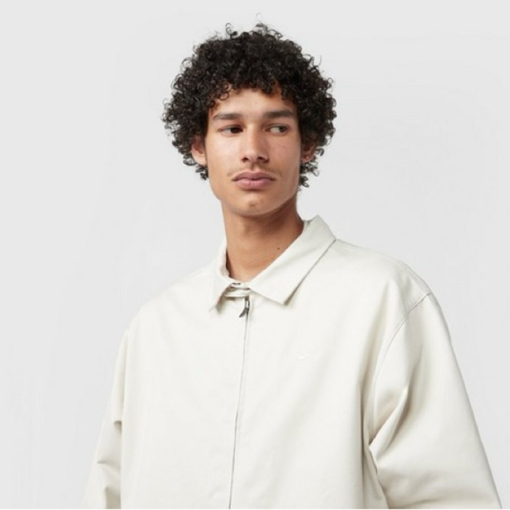 NIKE MEN LIFE HARRINGTON JACKET WHITE - Picture 2 of 3